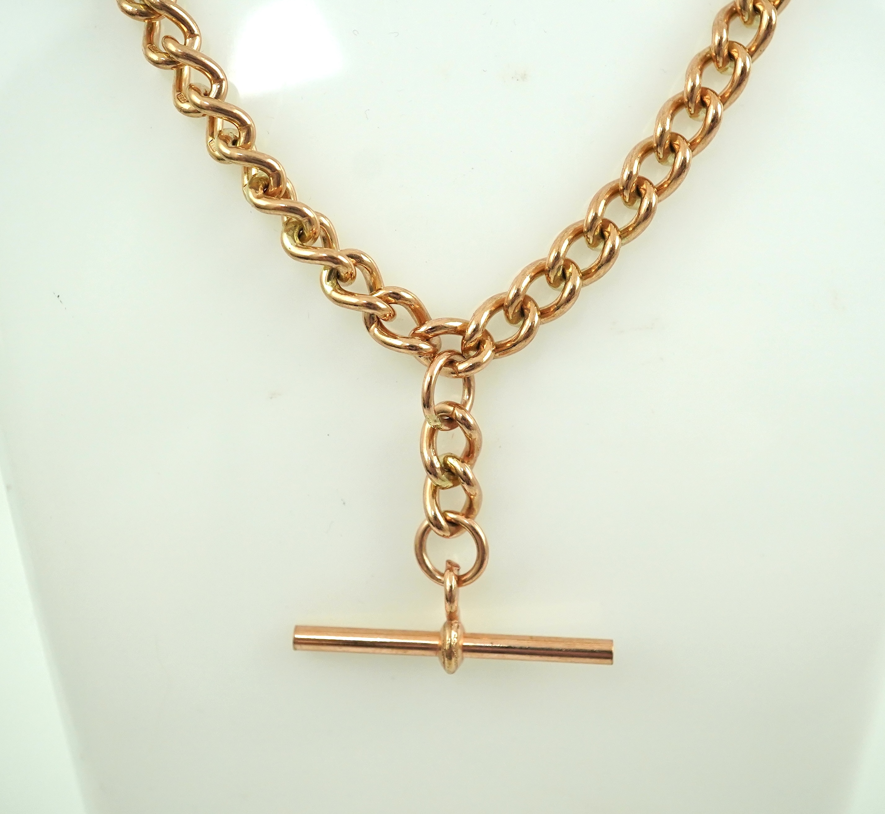 A 9ct gold Albert chain